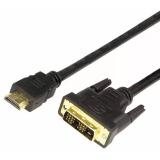  - REXANT Шнур HDMI - DVI-D с фильтрами, длина 3 метра (GOLD) (PE пакет) (17-6305)