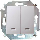  - Механизм выключателя 2-кл. СП Simon 15 16А IP20 с подсветкой винт. зажим бел. Simon 1591392-030