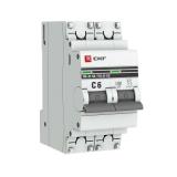  - Выключатель автоматический модульный 2п C 6А 4.5кА ВА 47-63 PROxima EKF mcb4763-2-06C-pro