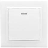  - Выключатель 1-кл. СП Минск 10А IP20 с индикатором бел. Basic EKF ERV10-121-10
