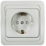  - Розетка 1-м CLASSICO защ. шторки с заземл. 2028x бел. ASD / IN HOME 4690612000978