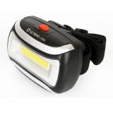  - Фонарь налобный LED 5380 (3Вт COB LED 3 режима черн. пласт. пакет) Ultraflash 12870