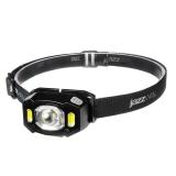  - Фонарь налобный AccuH3-L5W-bk 5Вт LED + 2хRED SMD IP54 аккумулятор 1200мА.ч 5 режимов: 100проц. 180лм 3.5ч/50проц. 110лм 5.5ч/30проц. 65лм 15ч/красн. 28ч/мигающ. красн. 12ч управл. жестами черн. JazzWay 5036703