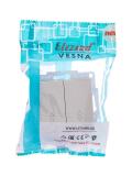  - Переключатель проходной 2-кл. СП Vesna механизм крем. LEZARD 742-0388-106
