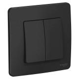  - Выключатель 2-кл. СП Blanca 10А IP20 (сх. 5) 250В антрацит SE BLNVS010506