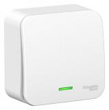  - Выключатель 1-кл. ОП Blanca 10А IP20 (сх. 1) 250В с подсветкой с изолир. пластиной бел. SE BLNVA101111