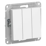  - Выключатель 3-кл. СП AtlasDesign 10А IP20 (сх. 1+1+1) 10AX механизм бел. SE ATN000131