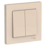  - Выключатель 2-кл. СП AtlasDesign 10А IP20 (сх. 5) 10AX в сборе беж. SE ATN000252