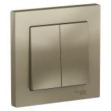  - Выключатель 2-кл. СП AtlasDesign 10А IP20 (сх. 5) 10AX в сборе шампань SE ATN000552
