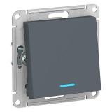  - Переключатель проходной 1-кл. СП AtlasDesign 10А IP20 (сх. 6а) 10AX с подсветкой механизм грифель SE ATN000763