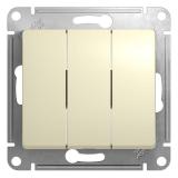  - Выключатель 3-кл. СП Glossa 10А IP20 (сх. 1+1+1) 10AX механизм беж. SE GSL000231