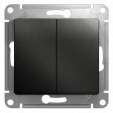  - Выключатель 2-кл. СП Glossa 10А IP20 (сх. 5) 10AX механизм антрацит SE GSL000751