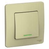  - Выключатель 1-кл. СП Blanca 10А IP20 (сх. 1) 250В с подсветкой беж. SE BLNVS010117
