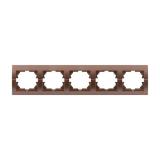  - Рамка 5-м Deriy горизонт. свет. корич. LEZARD 702-3100-150